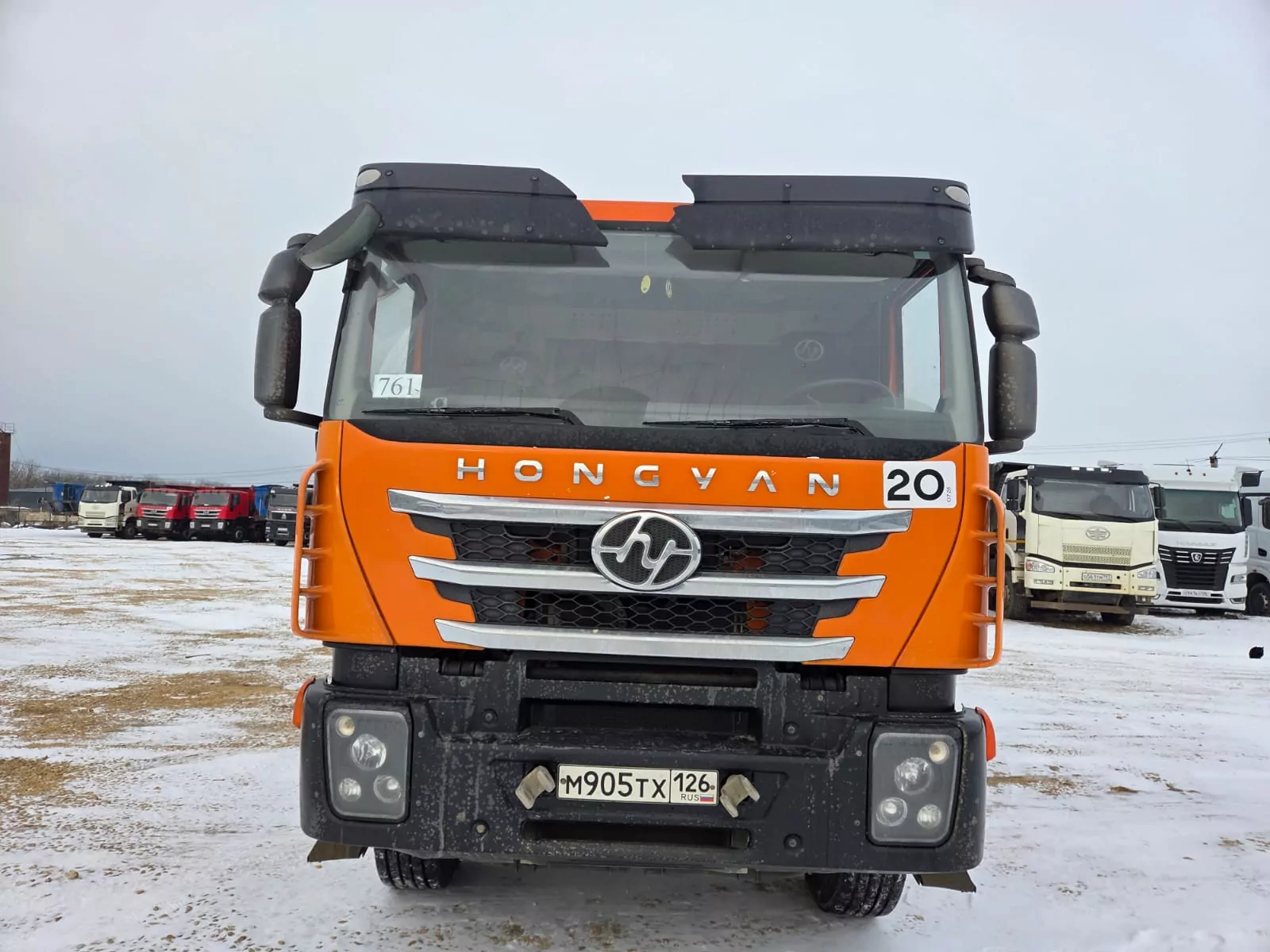 АВТОФЛАГМАН 3375H3-4 на шасси HONGYAN 908 6x4 Бортовой с КМУ