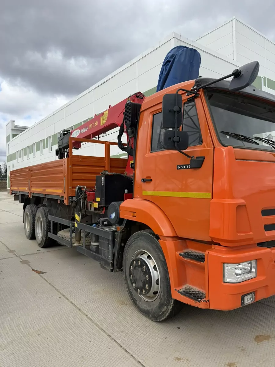 КамАЗ 65115 6x4 Бортовой с КМУ